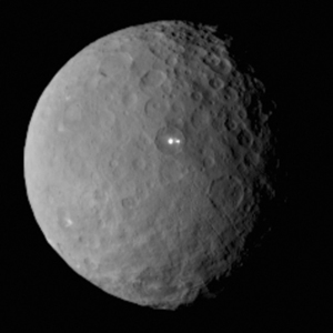 The mysterious bright spot of Ceres seen as Dawn approaches.  NASA